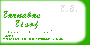 barnabas bisof business card